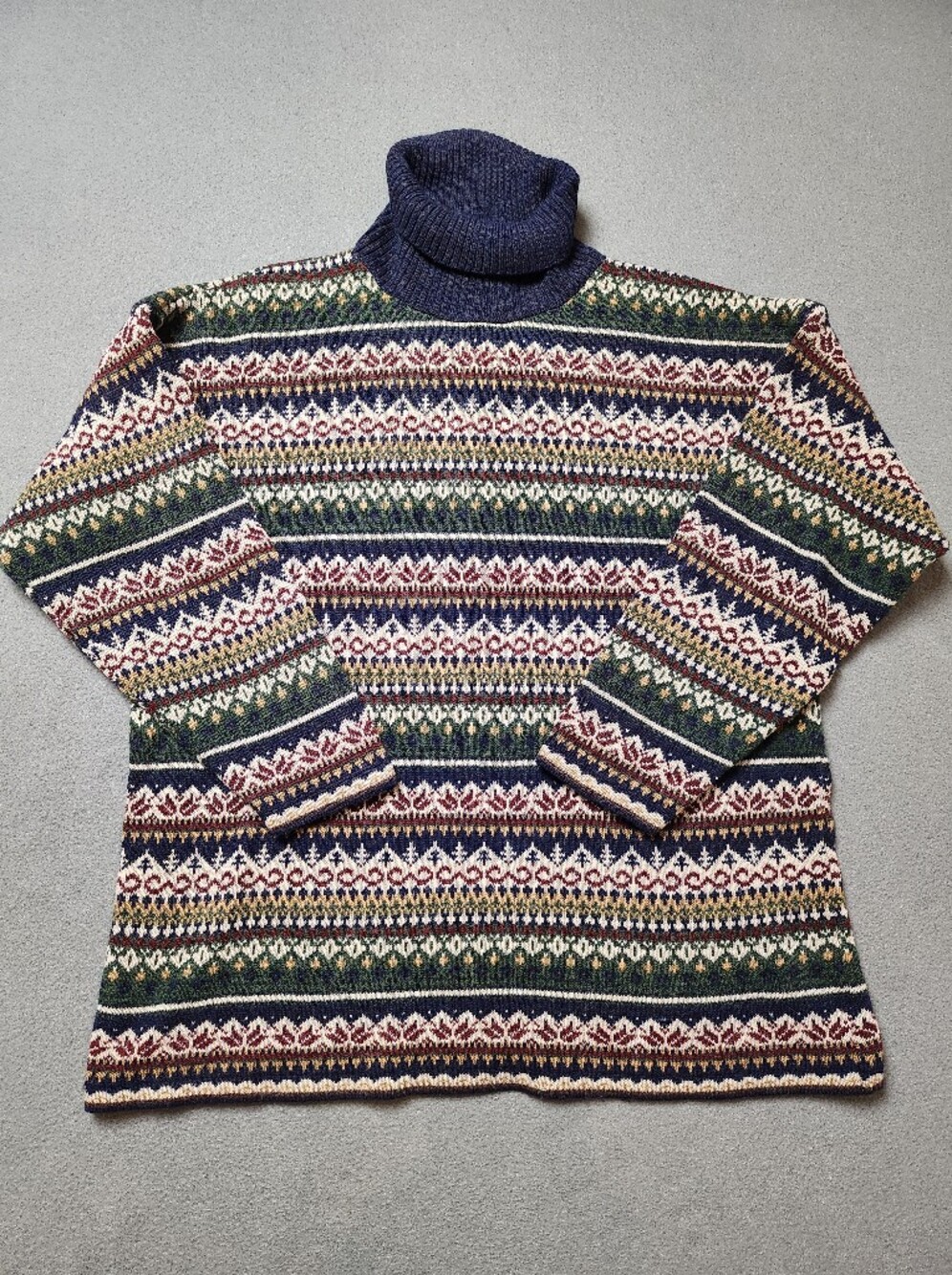 Jessie Fair Isle Turtleneck Sweater | Vintage Nordic Pattern